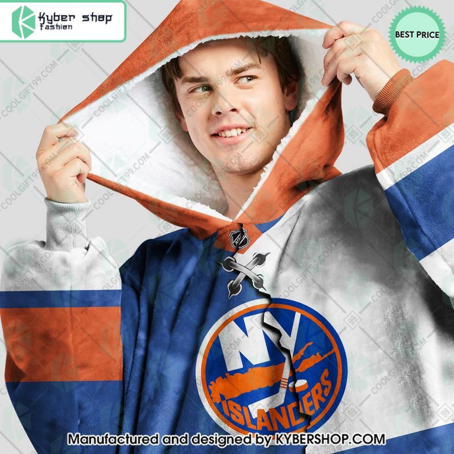 personalized nhl new york islanders mix jersey oodie blanket hoodie 2 72