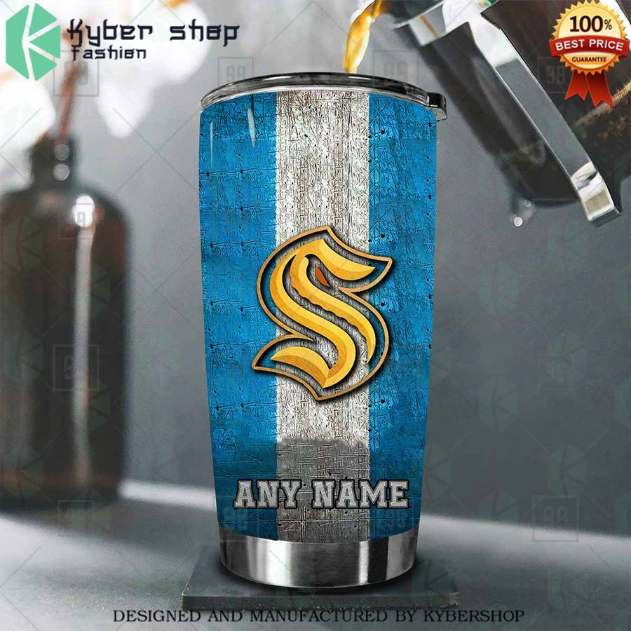 personalized nhl seattle kraken old metal tumbler 2 715