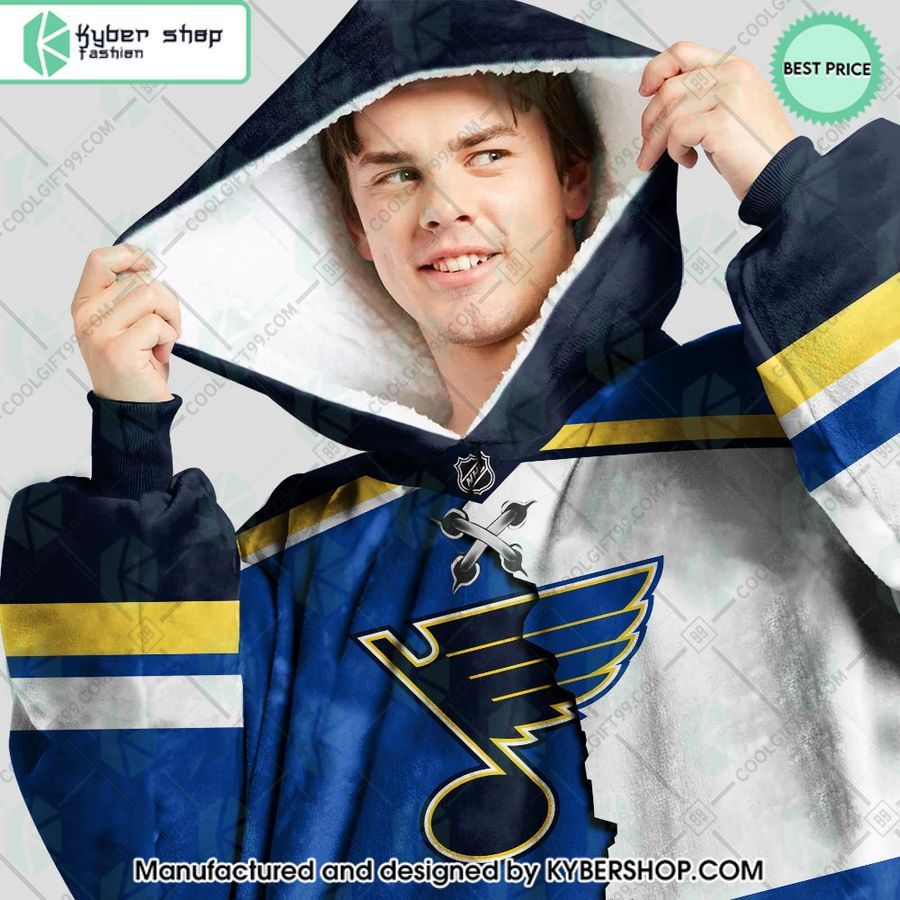 personalized nhl st louis blues mix jersey oodie blanket hoodie 2 80