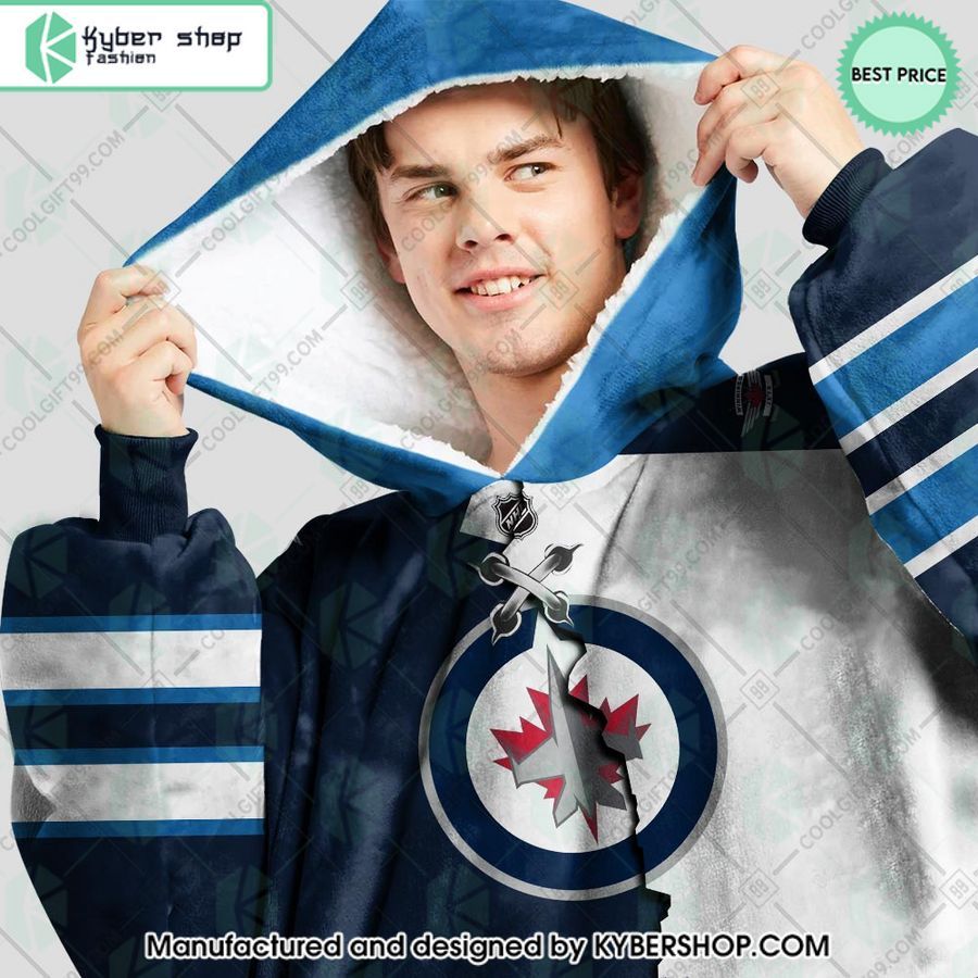 personalized nhl winnipeg jets mix jersey oodie blanket hoodie 2 57