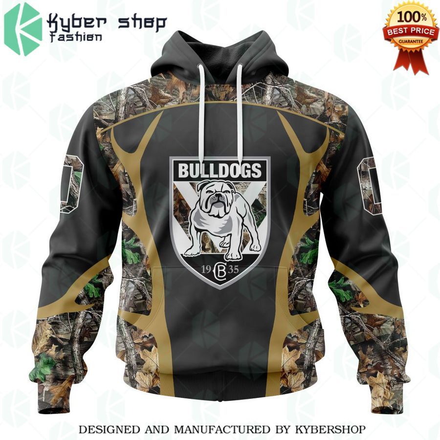 personalized nrl canterbury bankstown bulldogs special camo hunting hoodie 1 654