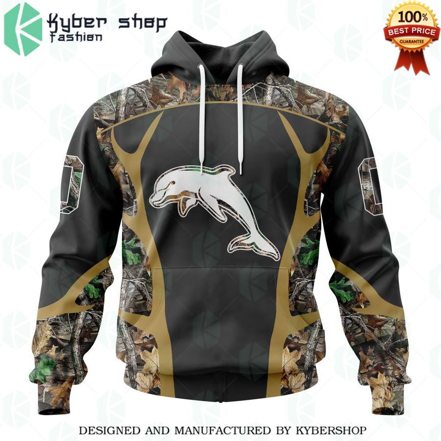 personalized nrl dolphins special camo hunting hoodie 1 979