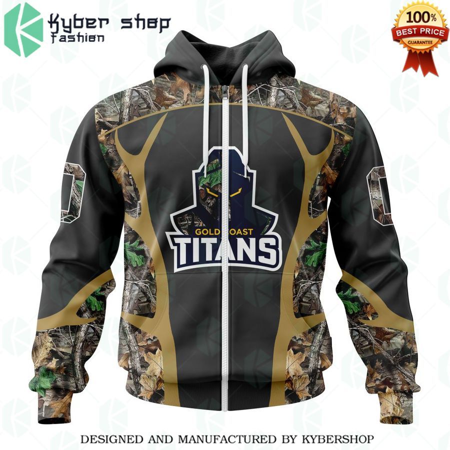 personalized nrl gold coast titans special camo hunting hoodie 2 95