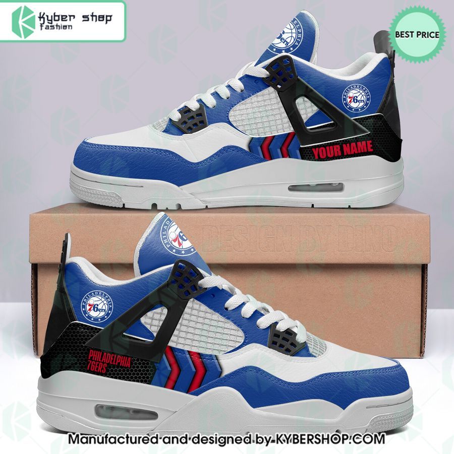 personalized philadelphia 76ers air jordan 4 shoes 1 840