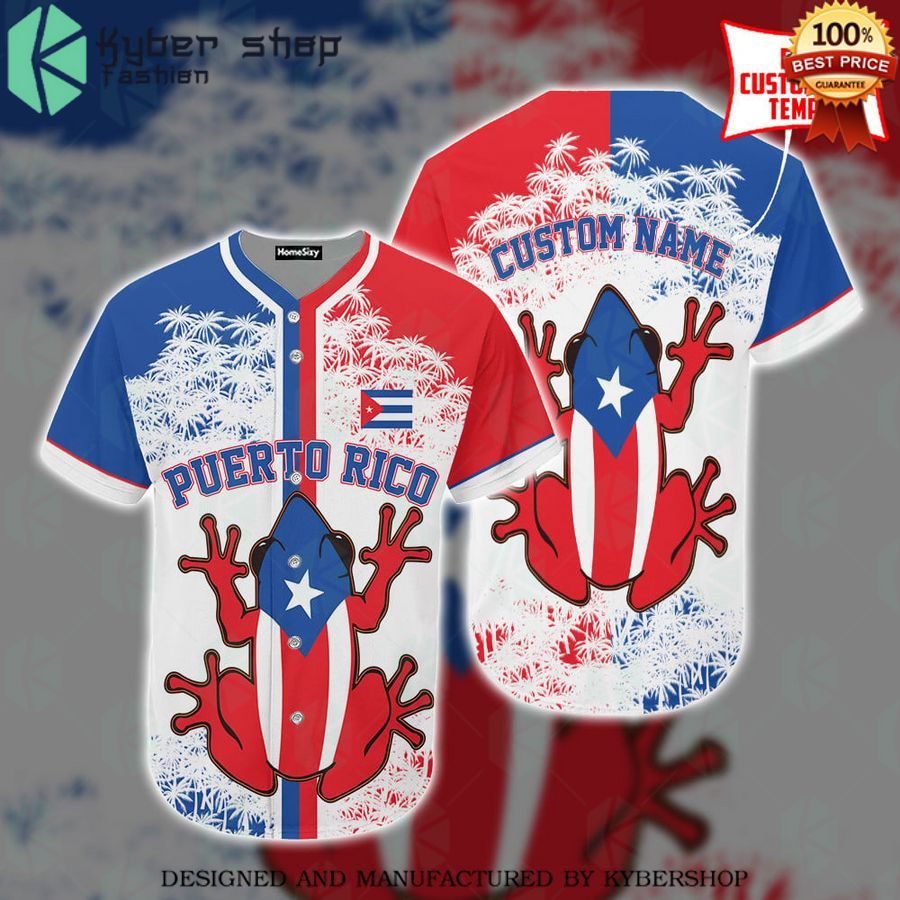 puerto rico coqui frog flag custom baseball jersey 1 246