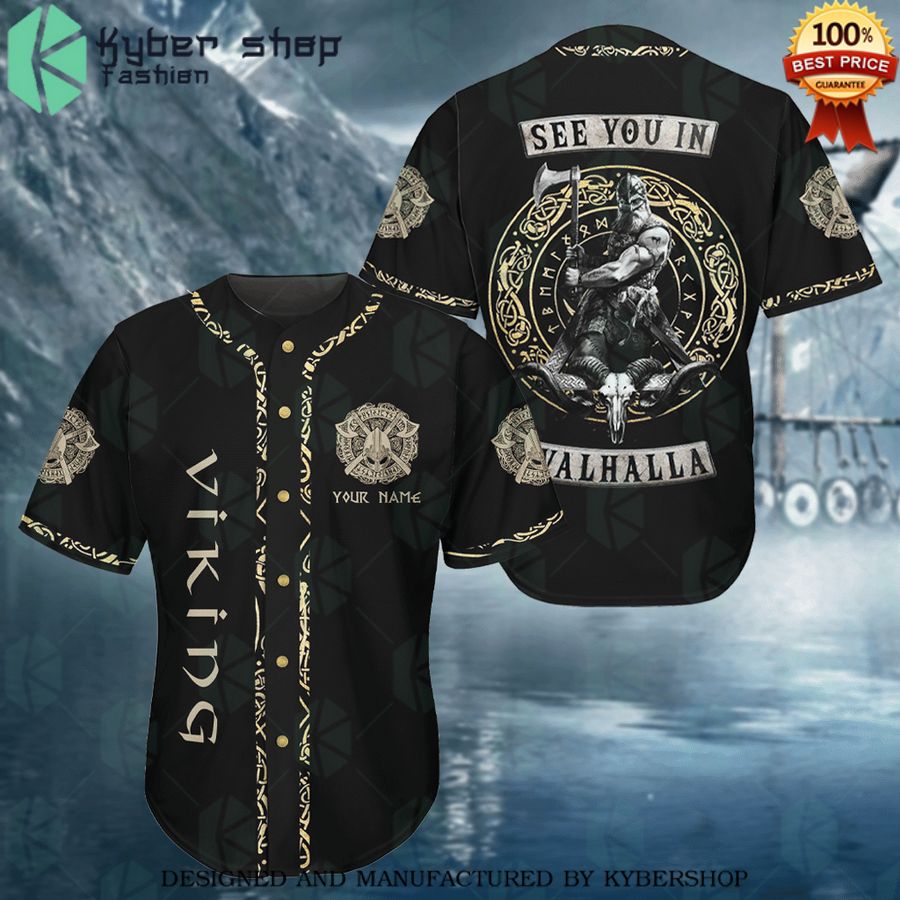 see you in valhalla vikings custom baseball jersey 1 812