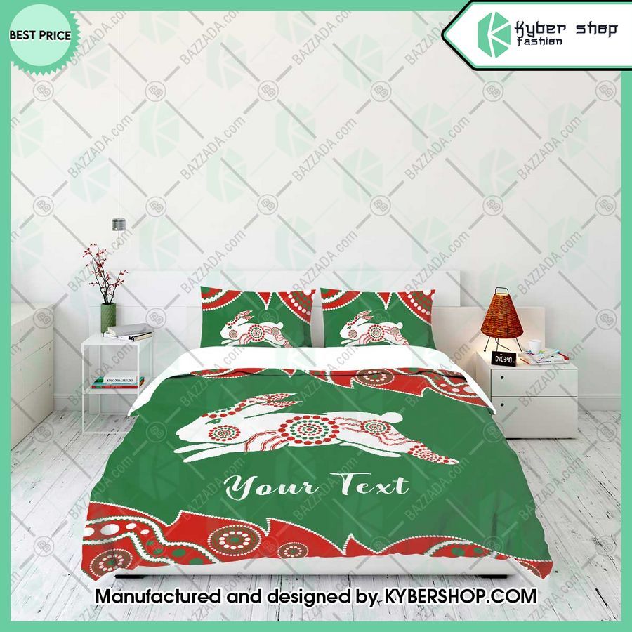 south sydney rabbitohs aborigines custom name bedding set 2 405