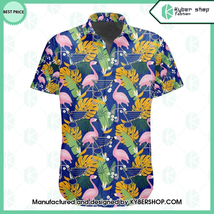 st louis blues flamingo hawaiian shirt 2 117