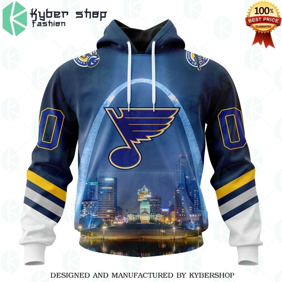 st louis blues special design with gateway arch custom shirt 1 463