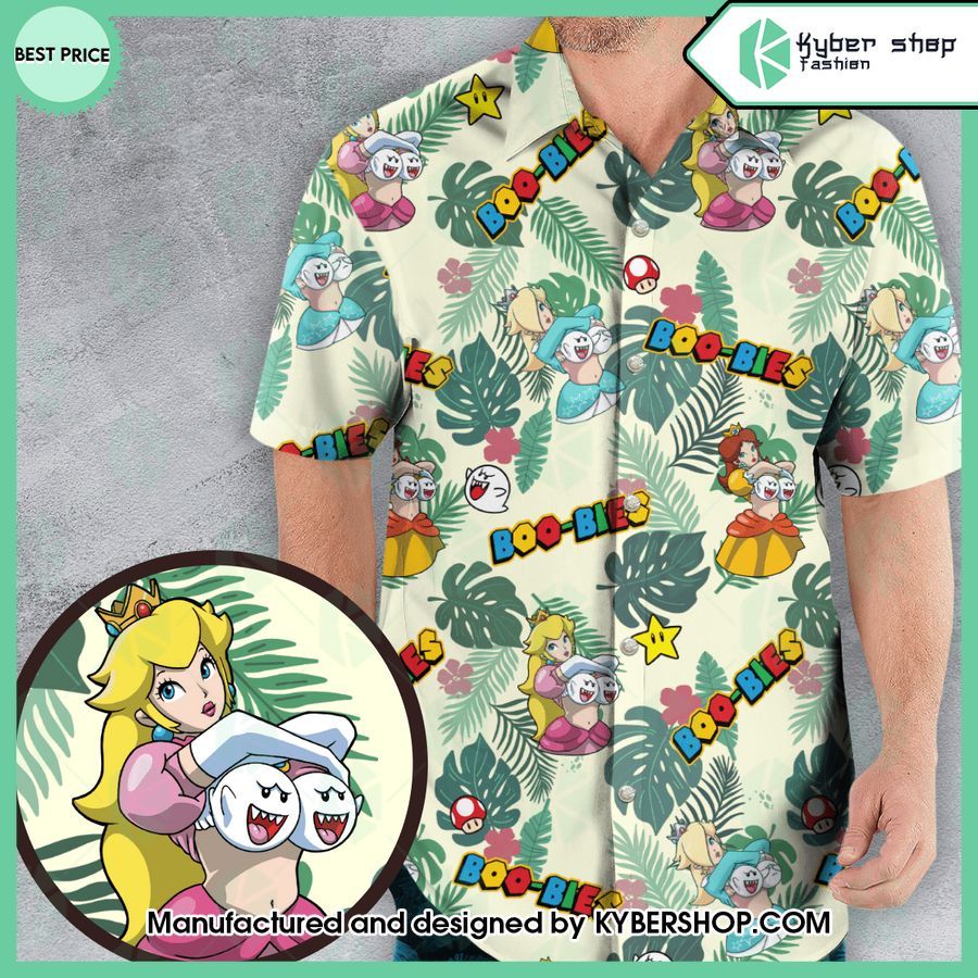 super mario boo bies pattern hawaiian shirt 1 707