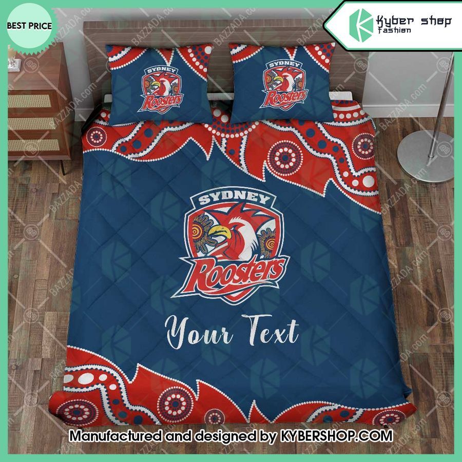 sydney roosters aborigines custom name bedding set 1 796