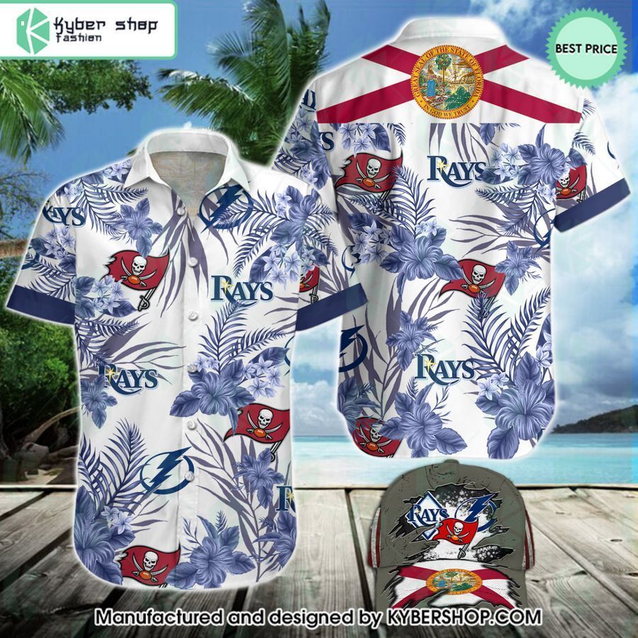 tampa bay sports hawaiian shirt cap 1