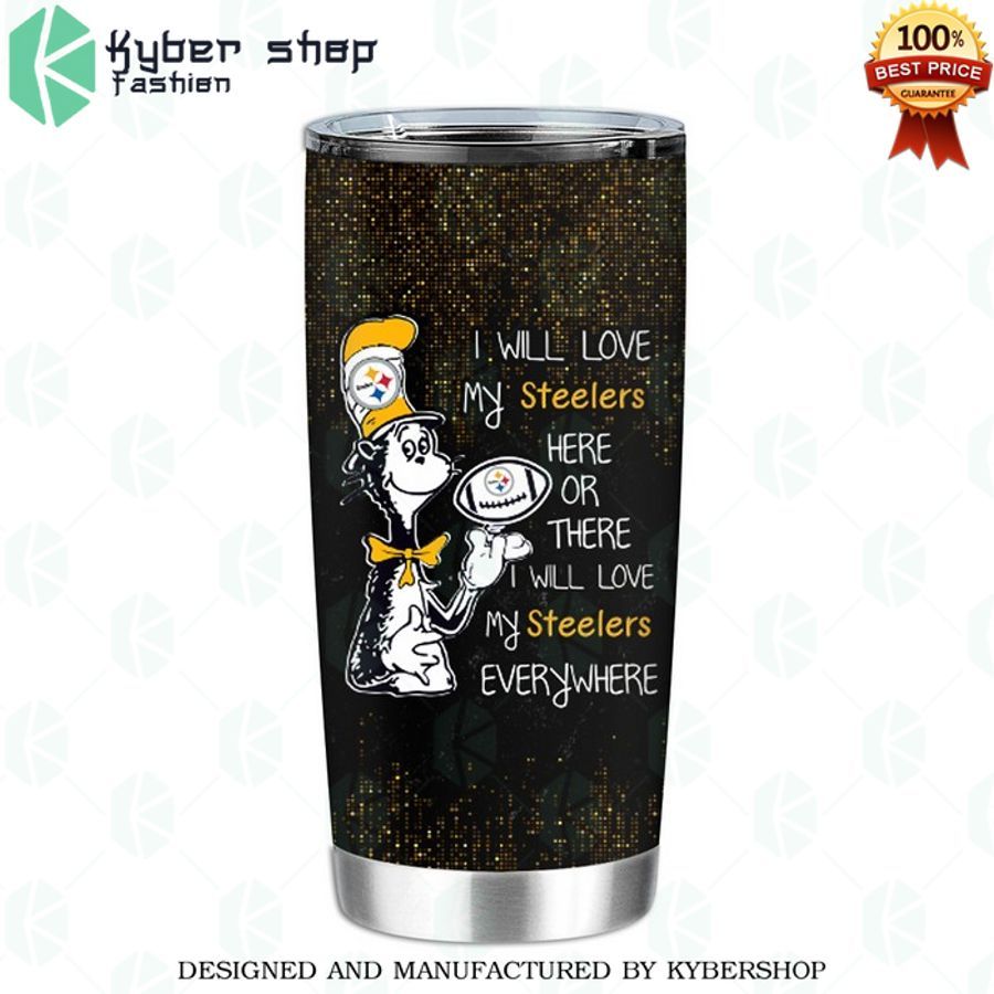 the cat in the hat i will love my steelers tumbler 1 265