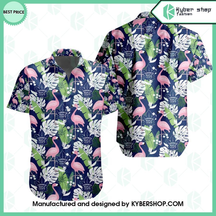 toronto maple leafs flamingo hawaiian shirt 1 555