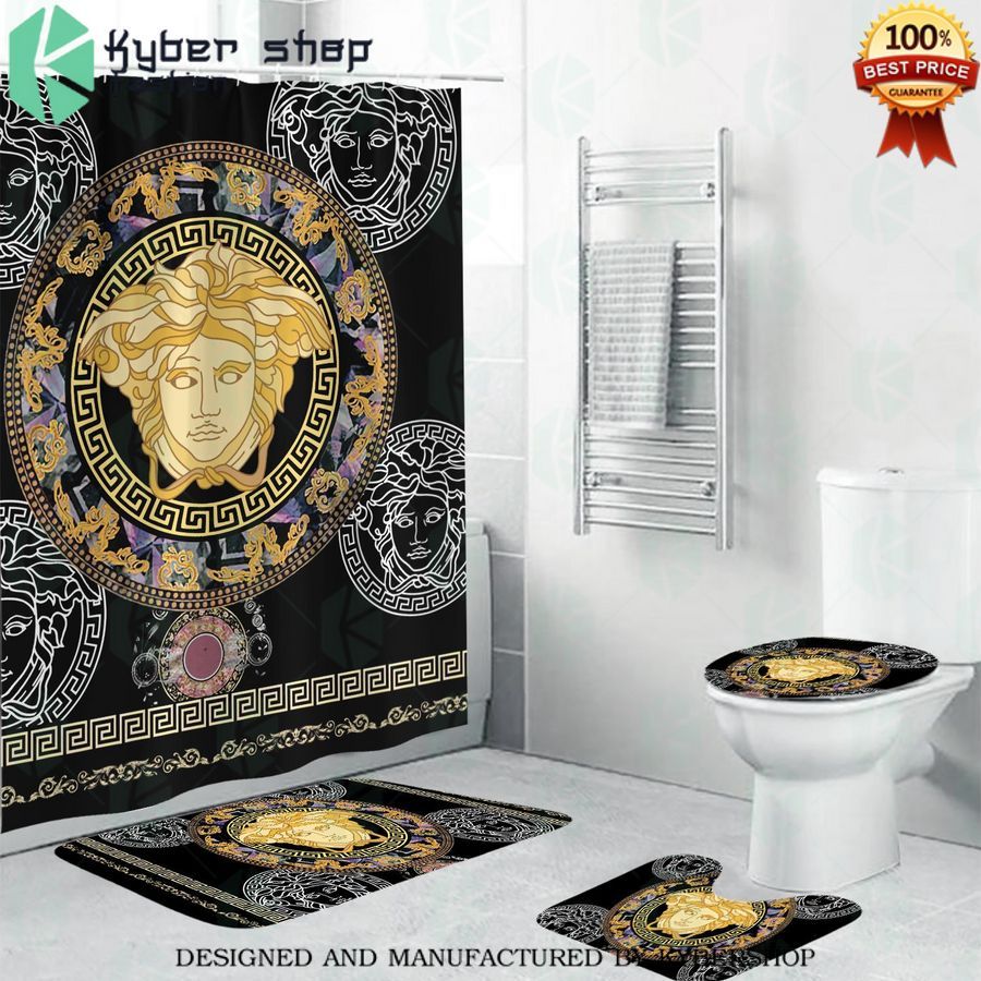 versace flower bathroom shower curtain 1 310