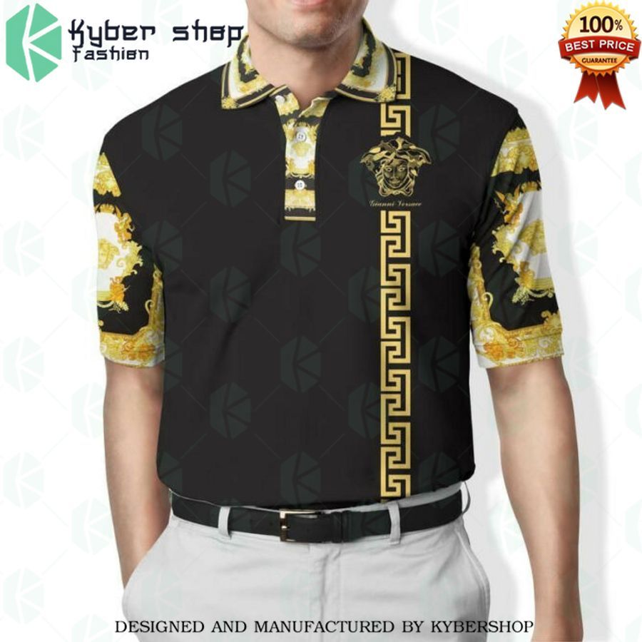 versace flower gold polo shirt 1 545