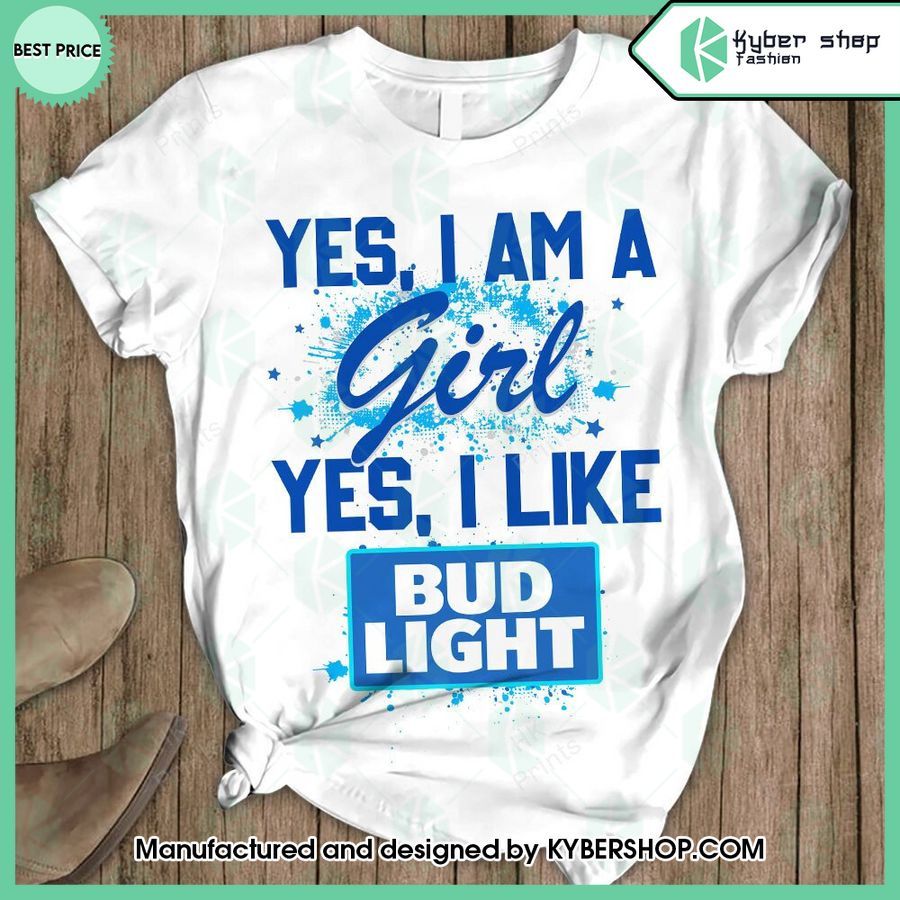 yes im a girl yes i like bud light t shirt and shorts 2 871