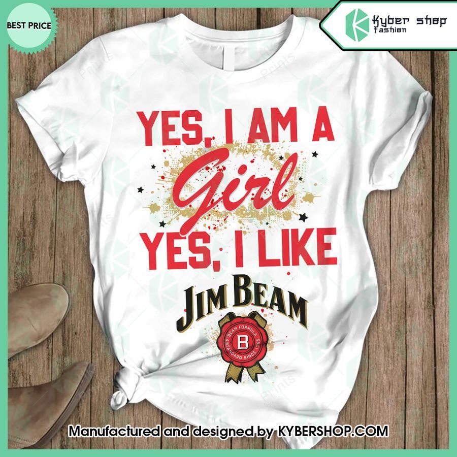 yes im a girl yes i like jim beam t shirt and shorts 2 586